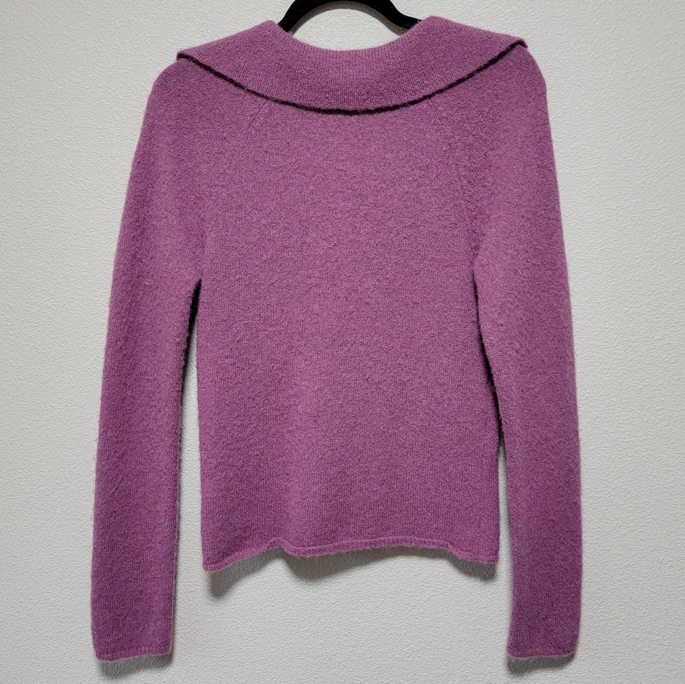 Vince. Brushed Alpaca Blend Vneck Polo Sweater - Picture 10 of 10